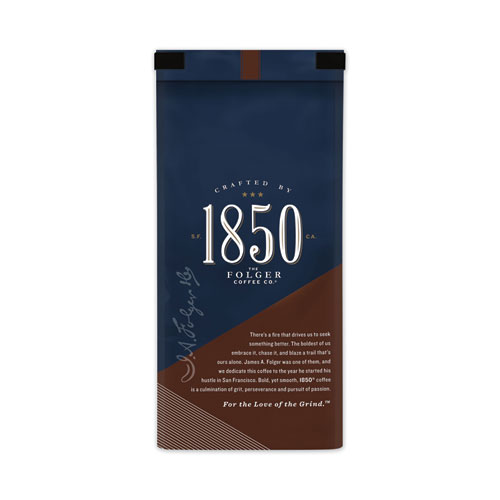 Image of 1850 Coffee, Black Gold, Dark Roast, Ground, 12 Oz Bag