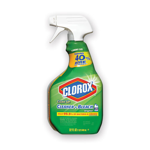 Clean-Up Cleaner + Bleach, Original, 32 oz Spray Bottle, 9/Carton