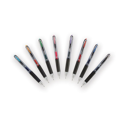 Signo 207 Retractable Gel Pen, 0.7mm, Red Ink, Smoke/Black/Red, Dozen