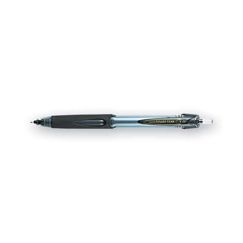 Power Tank RT Retractable Ballpoint Pen, 1mm, Black Ink, Smoke/Black Barrel, Dozen
