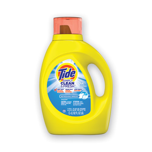 Tide® Simply Clean and Fresh Laundry Detergent, Refreshing Breeze, 64 Loads, 92 oz Bottle