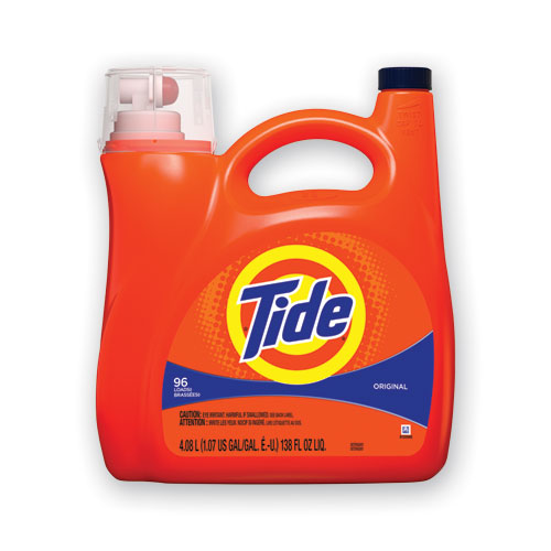 Tide® Liquid Laundry Detergent, Original, 96 Loads, 138 oz Pump Dispenser, 4/Carton