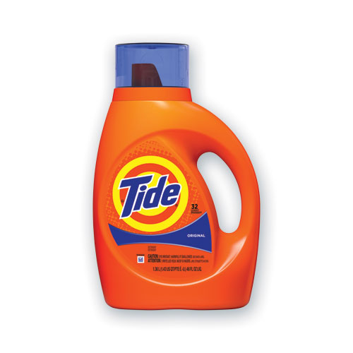Liquid Tide Laundry Detergent, 32 Loads, 46 oz Bottle, 6/Carton
