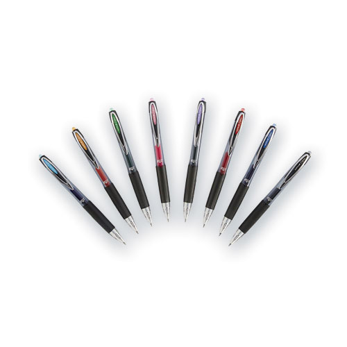 Signo 207 Retractable Gel Pen, 0.7mm, Blue Ink, Smoke/Black/Blue Barrel, Dozen