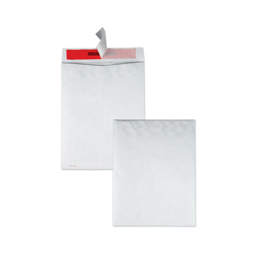 Quality Park™ Tamper-Indicating Mailers Made With Tyvek, #13 1/2, Flip-Stik Flap, Redi-Strip Adhesive Closure, 10 X 13, White, 100/Box