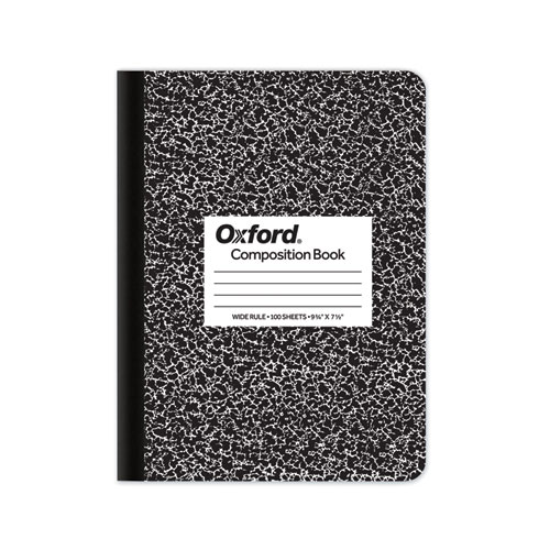 TOPS™ Composition Book, Wide/Legal Rule, Black Marble Cover, (100) 9.75 x 7.5 Sheets