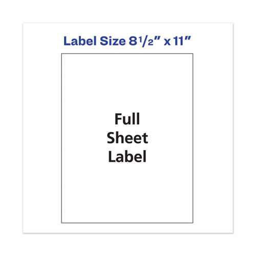 Image of Copier Mailing Labels, Copiers, 8.5 x 11, White, 100/Box