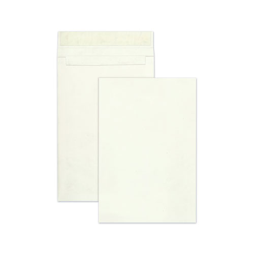 Lightweight 14 lb Tyvek Open End Expansion Mailers, #15 1/2, Cheese Blade Flap, Redi-Strip Closure, 12 x 16, White, 25/Box