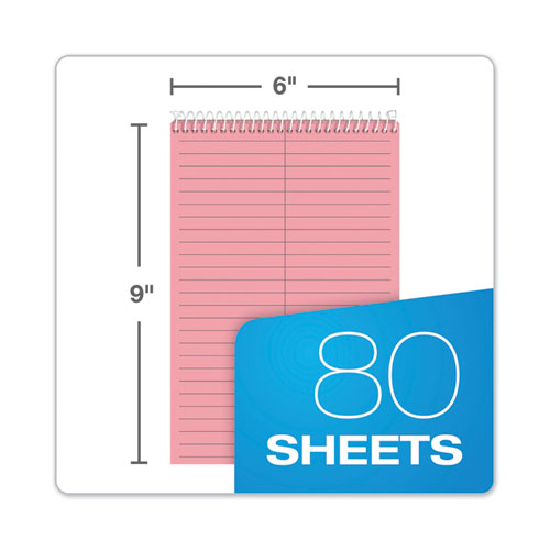 Image of Prism Steno Pads, Gregg Rule, Pink Cover, 80 Pink 6 x 9 Sheets, 4/Pack