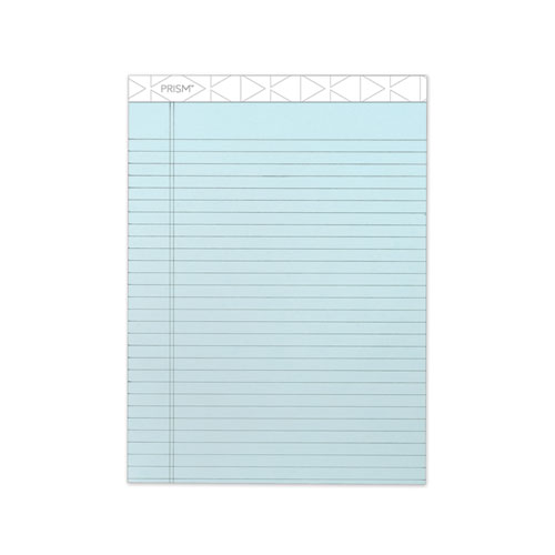 Prism  Writing Pads, Wide/Legal Rule, 8.5 x 11.75, Pastel Blue, 50 Sheets, 12/Pack