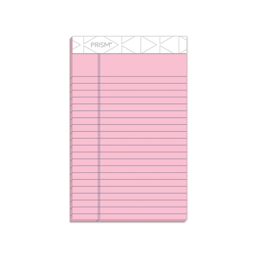 Image of Prism + Colored Writing Pads, Narrow Rule, 50 Pastel Pink 5 x 8 Sheets, 12/Pack