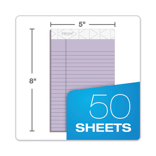 Image of Prism + Colored Writing Pads, Narrow Rule, 50 Pastel Orchid 5 x 8 Sheets, 12/Pack