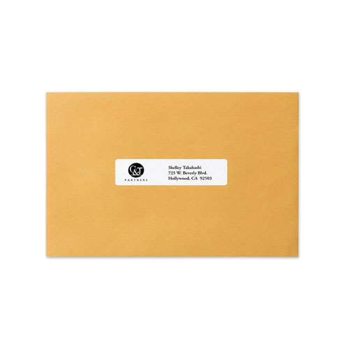 Image of Dot Matrix Printer Mailing Labels, Pin-Fed Printers, 0.94 x 4, White, 5,000/Box