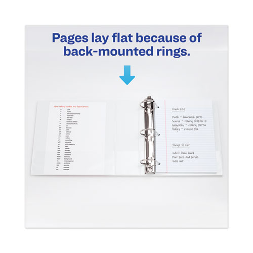Image of Heavy-Duty View Binder with DuraHinge and Locking One Touch EZD Rings, 3 Rings, 3" Capacity, 11 x 8.5, White