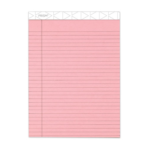 Prism  Writing Pads, Wide/Legal Rule, 8.5 x 11.75, Pastel Pink, 50 Sheets, 12/Pack