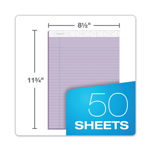 Image of Tops™ Prism + Colored Writing Pads, Wide/Legal Rule, 50 Pastel Orchid 8.5 X 11.75 Sheets, 12/Pack