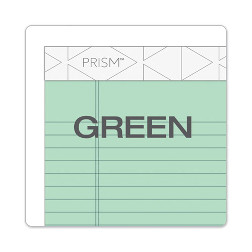 Image of Prism + Colored Writing Pads, Narrow Rule, 50 Pastel Green 5 x 8 Sheets, 12/Pack