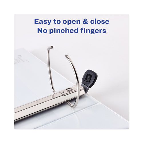 Image of Heavy-Duty View Binder with DuraHinge and Locking One Touch EZD Rings, 3 Rings, 5" Capacity, 11 x 8.5, Navy Blue
