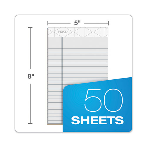 Image of Tops™ Prism + Colored Writing Pads, Narrow Rule, 50 Pastel Gray 5 X 8 Sheets, 12/Pack