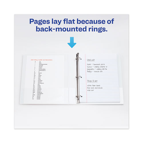 Image of Heavy-Duty View Binder with DuraHinge and One Touch EZD Rings, 3 Rings, 1" Capacity, 11 x 8.5, White