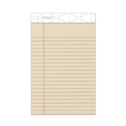 Prism  Writing Pads, Narrow Rule, 5 x 8, Pastel Ivory, 50 Sheets, 12/Pack