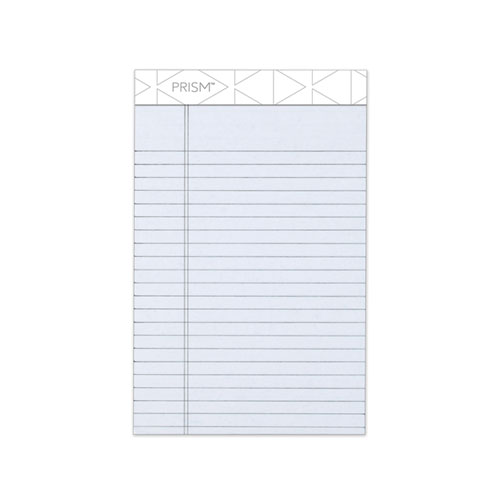 Prism  Writing Pads, Narrow Rule, 5 x 8, Pastel Gray, 50 Sheets, 12/Pack