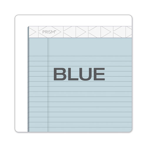 Prism + Writing Pads, Wide/Legal Rule, 8.5 x 11.75, Pastel Blue, 50 Sheets, 12/Pack