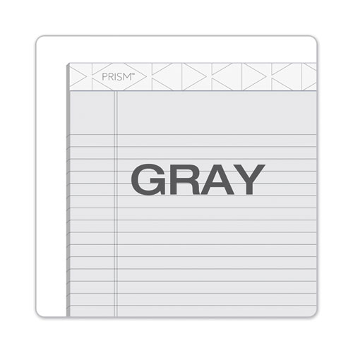 Image of Tops™ Prism + Colored Writing Pads, Wide/Legal Rule, 50 Pastel Gray 8.5 X 11.75 Sheets, 12/Pack