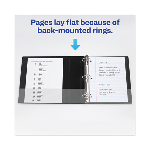 Image of Heavy-Duty View Binder with DuraHinge and One Touch EZD Rings, 3 Rings, 2" Capacity, 11 x 8.5, Black
