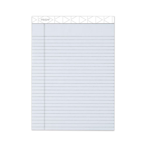 Prism  Writing Pads, Wide/Legal Rule, 8.5 x 11.75, Pastel Gray, 50 Sheets, 12/Pack