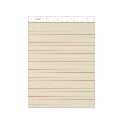 Prism  Colored Writing Pads, Wide/Legal Rule, 8.5 x 11.75, Ivory, 50 Sheets, 12/Pack