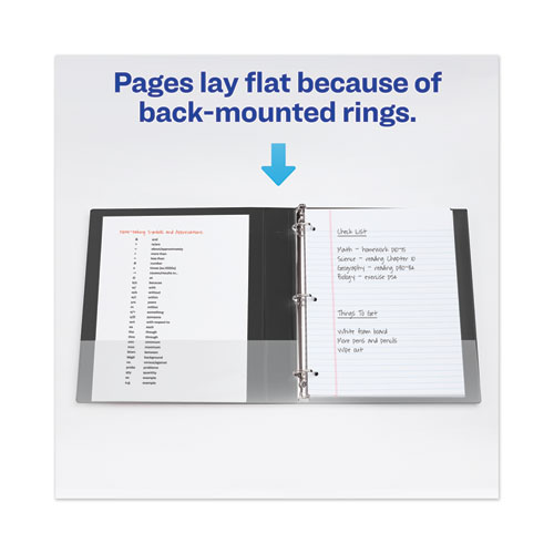 Image of Avery® Heavy-Duty View Binder With Durahinge And One Touch Ezd Rings, 3 Rings, 1" Capacity, 11 X 8.5, Black