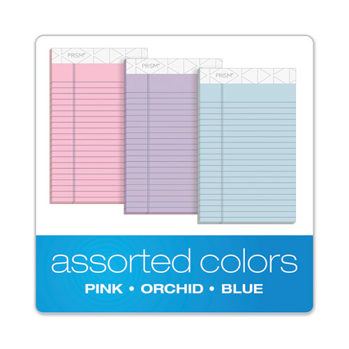 Image of Prism + Colored Writing Pads, Narrow Rule, 50 Assorted Pastel-Color 5 x 8 Sheets, 6/Pack