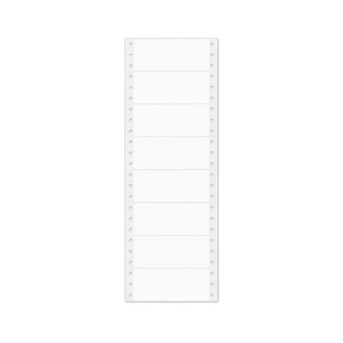Dot Matrix Printer Mailing Labels, Pin-Fed Printers, 1.44 x 3.5, White, 5,000/Box