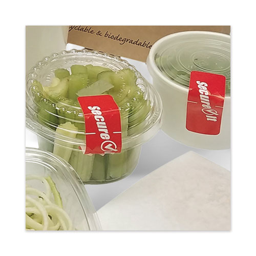 SECUREIT TAMPER EVIDENT FOOD CONTAINER SEAL, "SECURE IT", 1 X 3, RED, 250/ROLL, 2 ROLLS/PACK