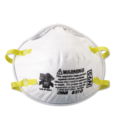 Image of 3M™ Lightweight Particulate Respirator 8210, N95, Standard Size, 20/Box