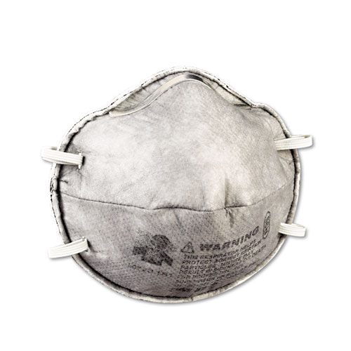 Image of 3M™ R95 Particulate Respirator W/Nuisance-Level Organic Vapor Relief, One Size Fits All, 20/Box