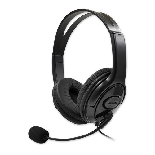 Image of Gaming Headsets, Binaural, Over the Head, Black