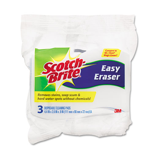 Scotch-Brite™ PROFESSIONAL Easy Erasing Pad 4004, 4.4 x 2.6, Blue/White, 3/Pack