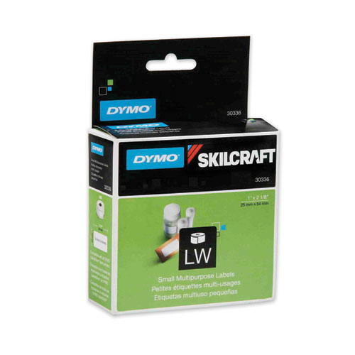 7530016871407 Dymo/SKILCRAFT LabelWriter Thermal Labels, Multipurpose/Barcode Labels, 1" x 2.13", Black on White, 500/Roll