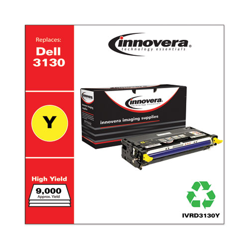 REMANUFACTURED YELLOW HIGH-YIELD TONER, REPLACEMENT FOR DELL 3130 (330-1204), 9,000 PAGE-YIELD