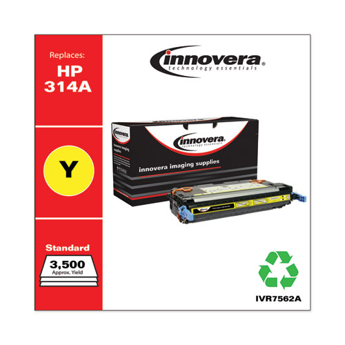 Image of Innovera® Remanufactured Yellow Toner, Replacement For 314A (Q7562A), 3,500 Page-Yield, Ships In 1-3 Business Days