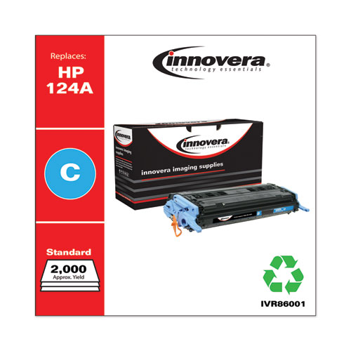 REMANUFACTURED CYAN TONER, REPLACEMENT FOR HP 124A (Q6001A), 2,000 PAGE-YIELD