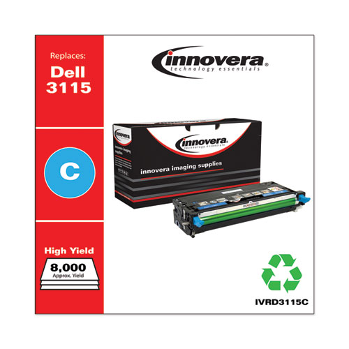 REMANUFACTURED CYAN HIGH-YIELD TONER, REPLACEMENT FOR DELL 3115 (310-8379), 8,000 PAGE-YIELD