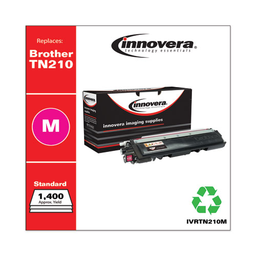 REMANUFACTURED MAGENTA TONER, REPLACEMENT FOR BROTHER TN210M, 1,400 PAGE-YIELD