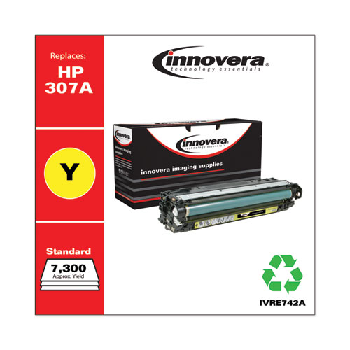 REMANUFACTURED YELLOW TONER, REPLACEMENT FOR HP 5225 (CE742A), 7,300 PAGE-YIELD
