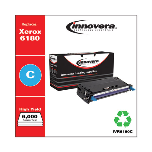 REMANUFACTURED CYAN HIGH-YIELD TONER, REPLACEMENT FOR XEROX 6180 (113R00723), 6,000 PAGE-YIELD