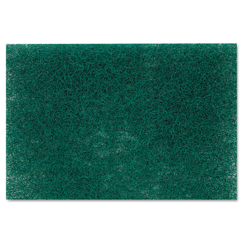 Image of Heavy-Duty Scouring Pad 86, 6 x 9, Green, Dozen
