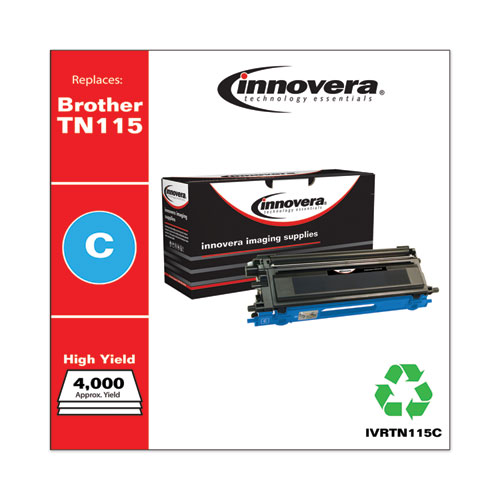 REMANUFACTURED CYAN HIGH-YIELD TONER, REPLACEMENT FOR BROTHER TN115C, 4,000 PAGE-YIELD