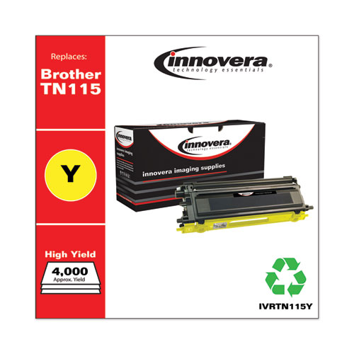 REMANUFACTURED YELLOW HIGH-YIELD TONER, REPLACEMENT FOR BROTHER TN115Y, 4,000 PAGE-YIELD
